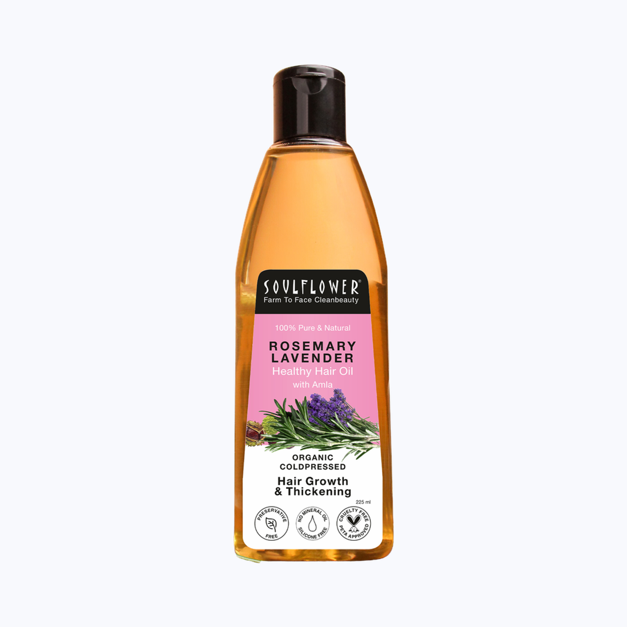 Soulflower Organic Rosemary Lavender Healthy Hair Oil For Hair Growth And Hair Fall Control