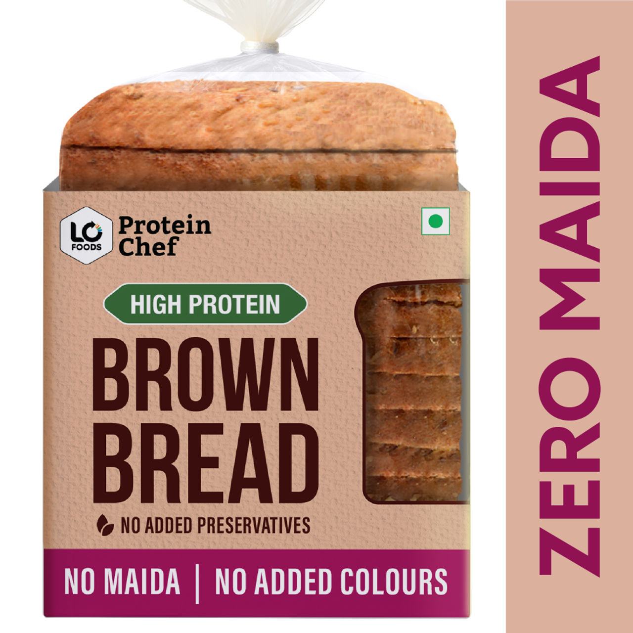 Protein Chef High Protein Brown Bread - No Maida Atta Bread