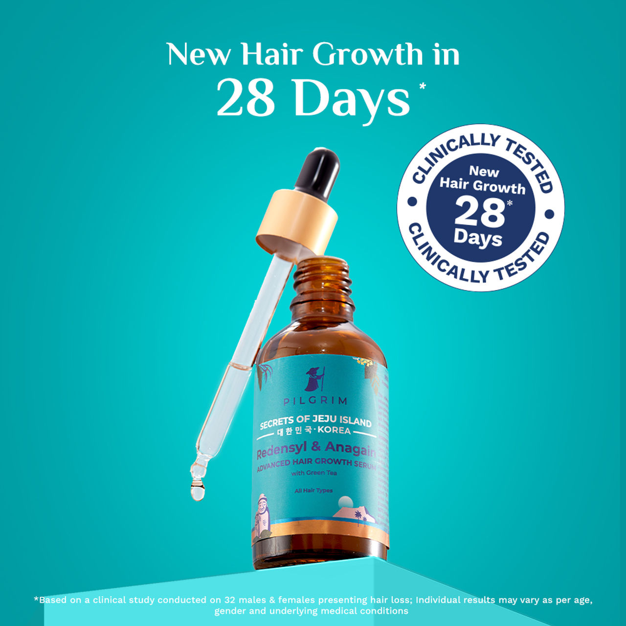 Pilgrim Redensyl & Anagain Advanced Hair Growth Serum, Controls Hairfall & Increase Hair Groeth