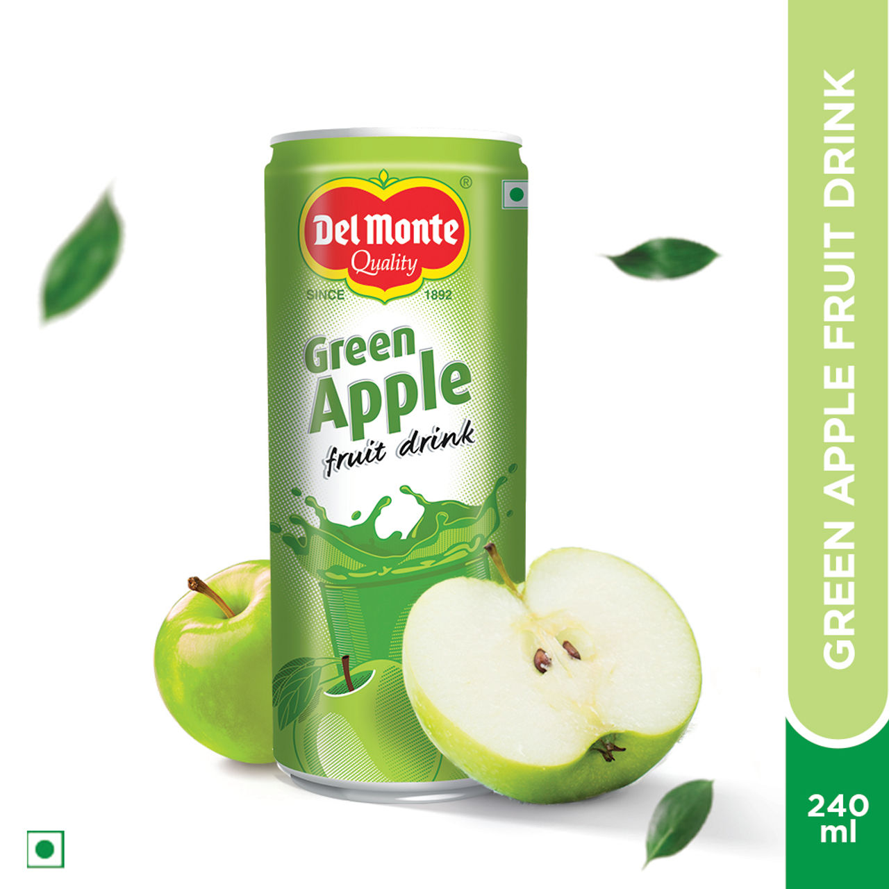 Del Monte Green Apple Fruit Drink  Crisp, Tangy & Ideal for Mocktails & Cocktails