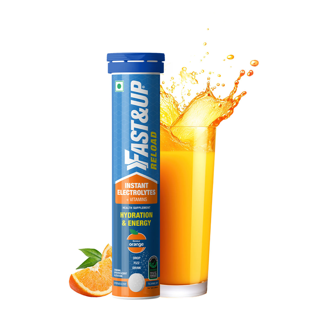 Fast&Up Reload Energy Drink with Electrolytes - Orange