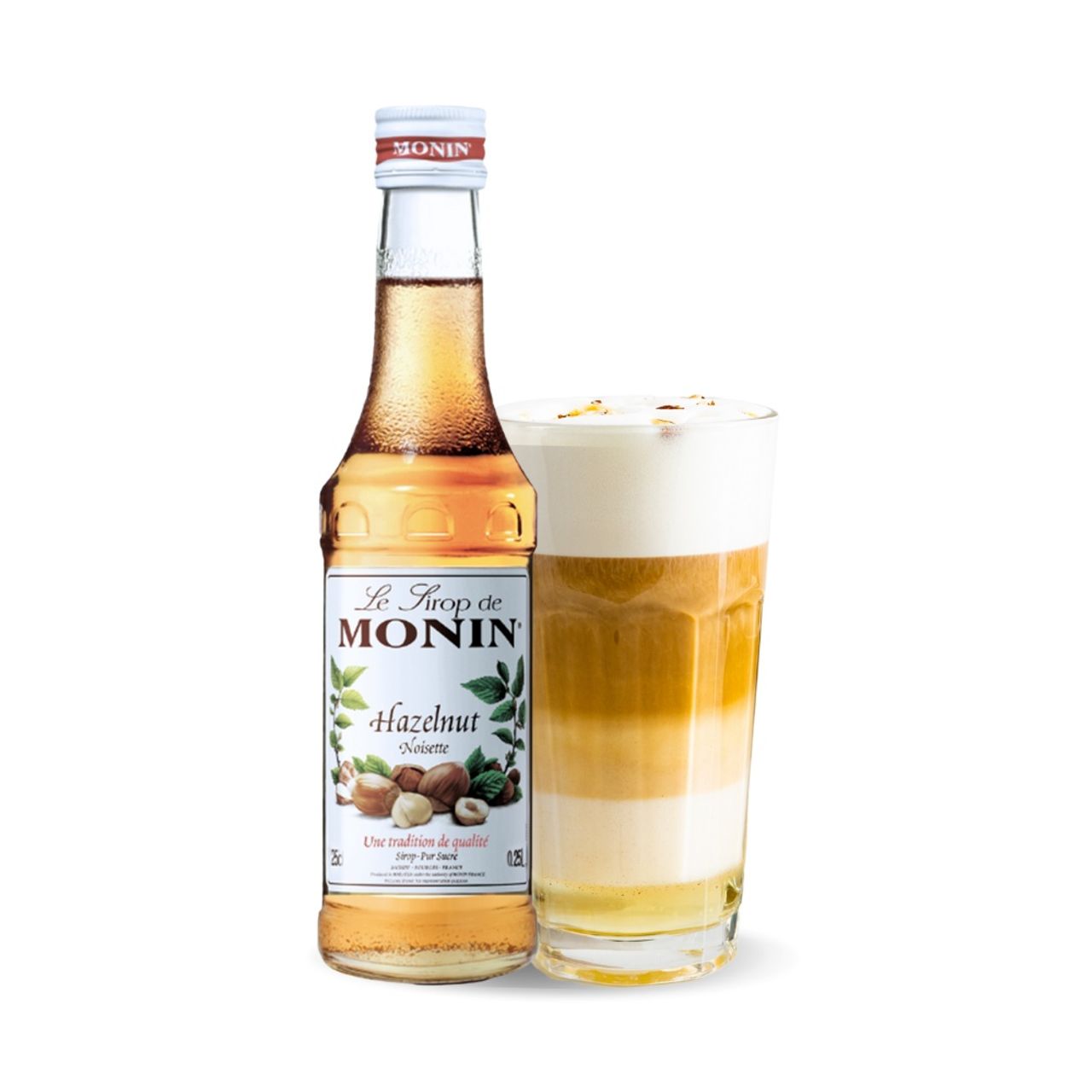 Monin Hazelnut NAT Syrup for Coffee,Shakes and Mocktails