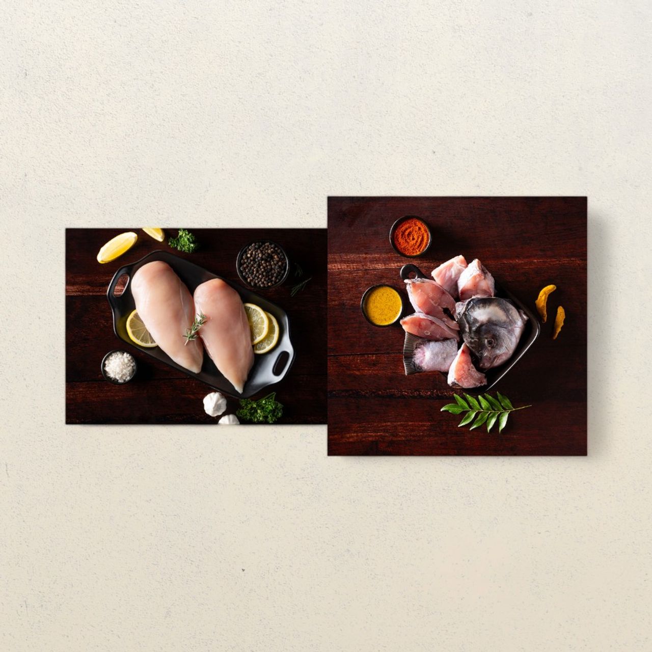Relish Chicken Curry Cut Without Skin(500gms) & Relish Catla Curry Cut With Head(500gms) Combo