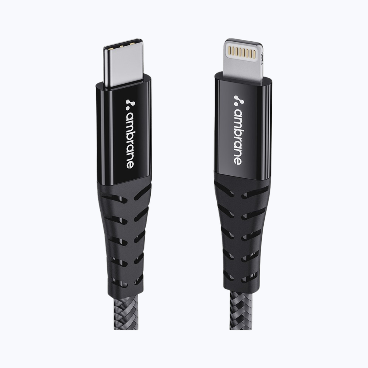 Ambrane ABTL 125 USB Type C To Lightning Cable 1.25 m - Black | Unbreakable Design