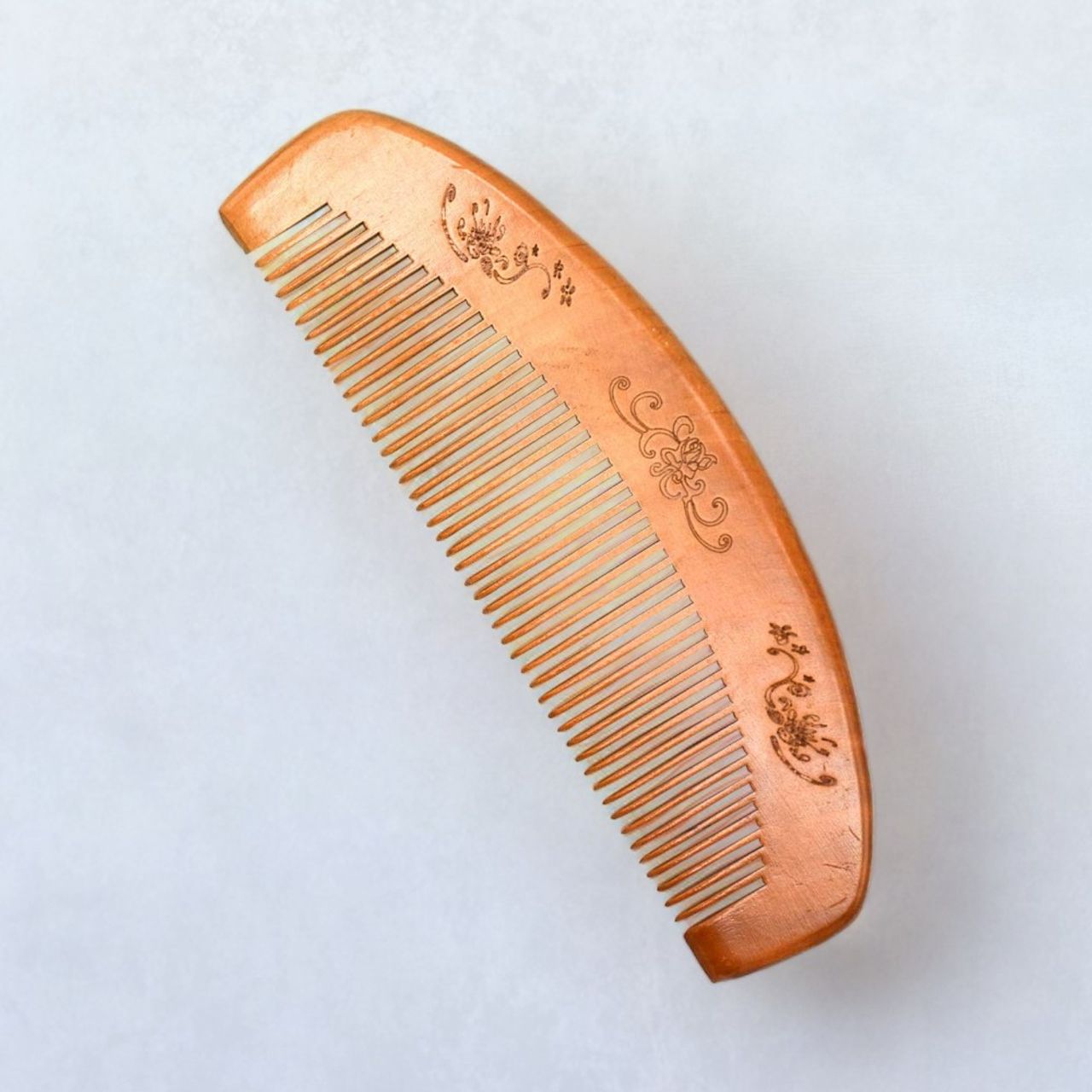 Handcrafted Wooden Hair Comb Round