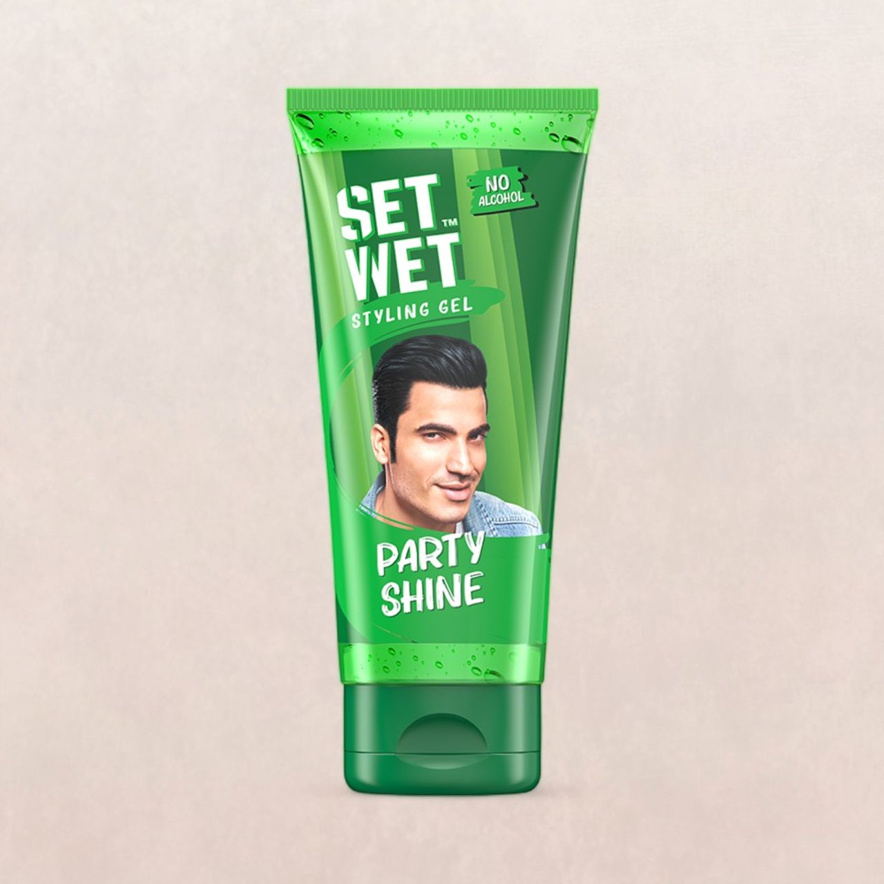 Set Wet Hair Gel for Men Vertical Hold Strong Hold Tube
