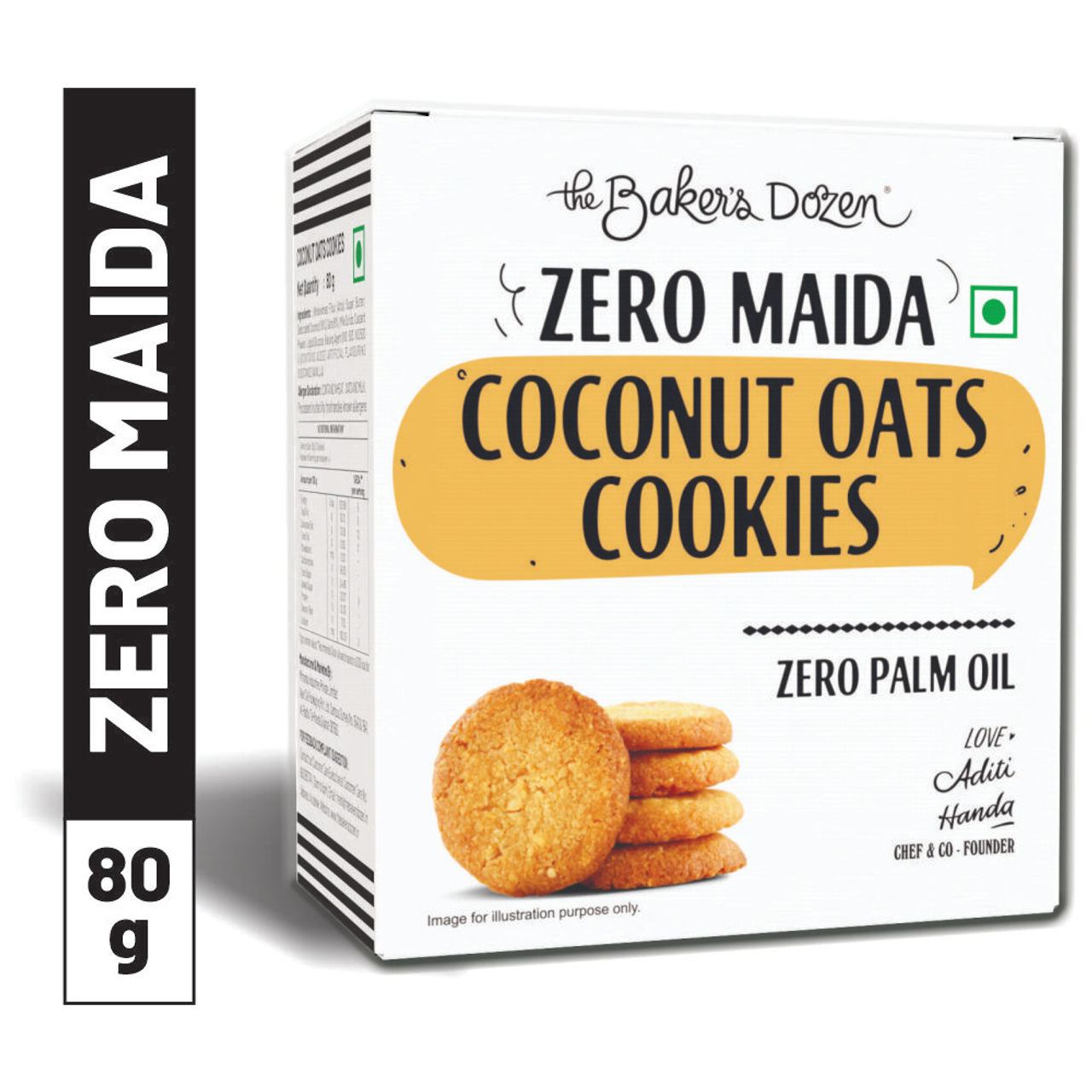 The Baker's Dozen Zero Maida Coconut Oats Cookies