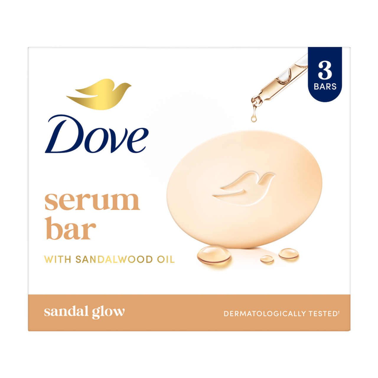 Dove Sandalwood Bar For Glowing Skin With Natural Origin Sandalwood & Saffron