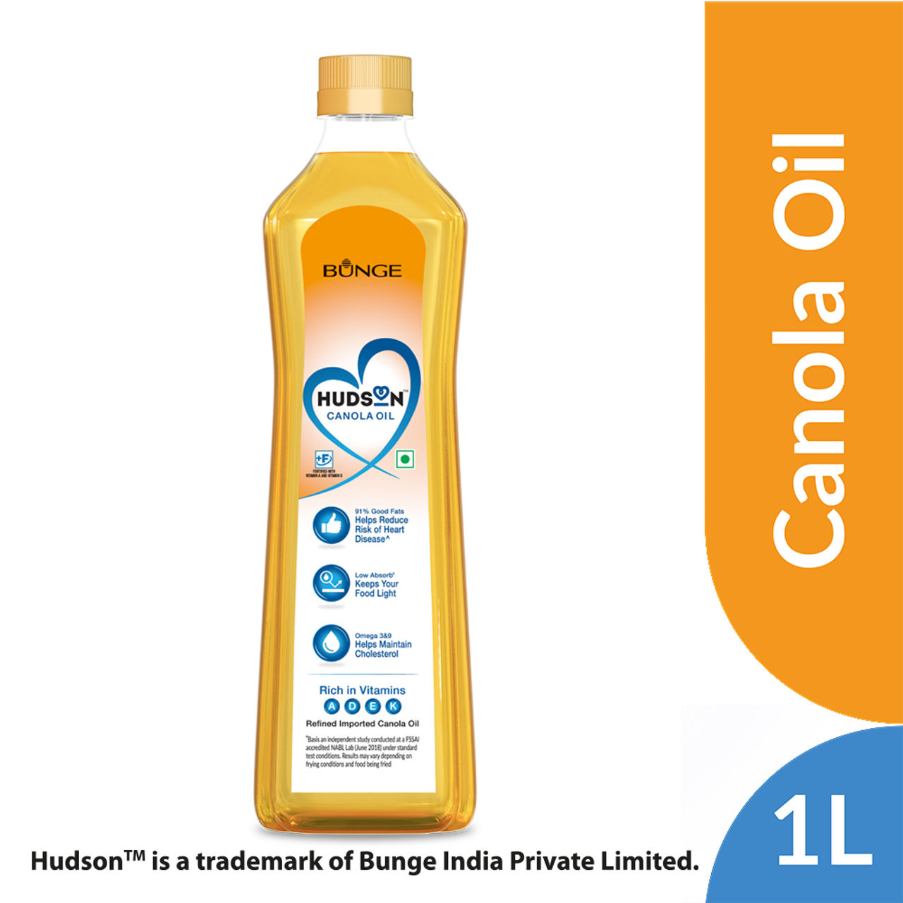 Hudson Canola Oil 1L (Pet bottle)