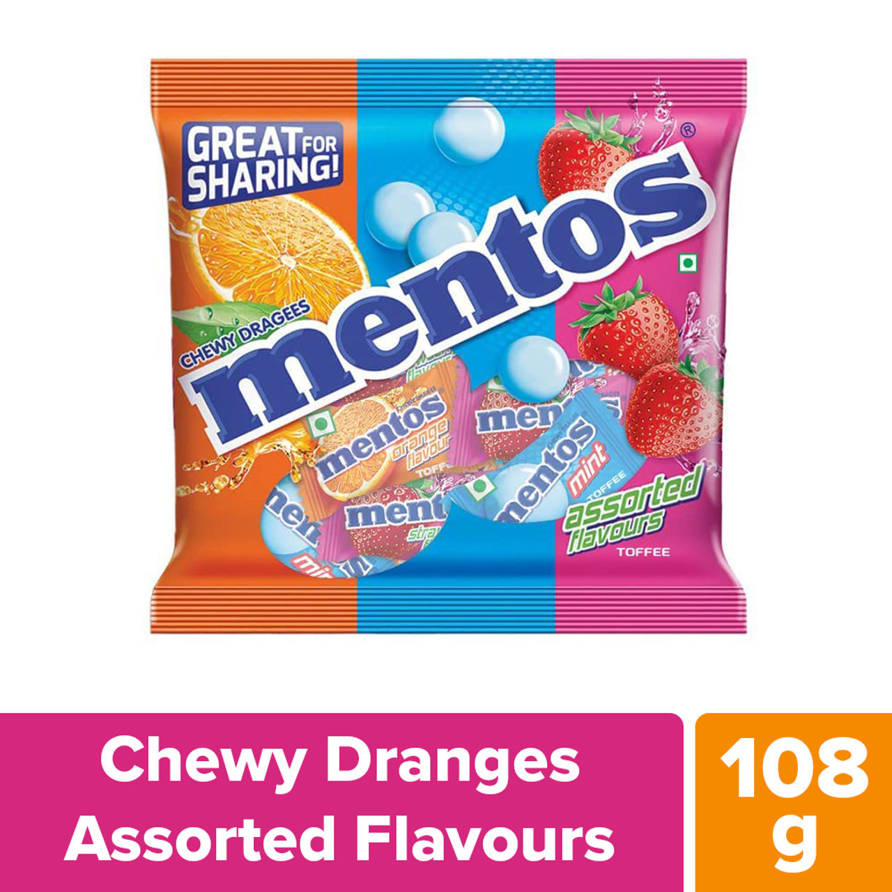 Mentos Chewy Dragees Assorted Flavours
