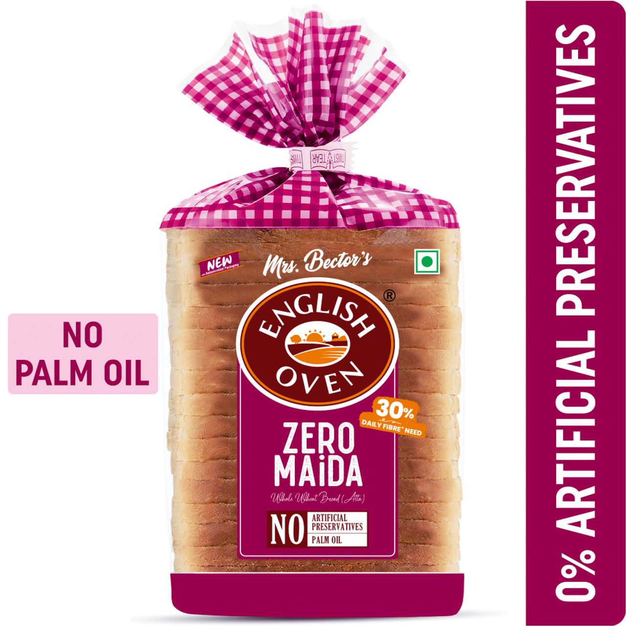 English Oven Zero Maida Whole Wheat Bread