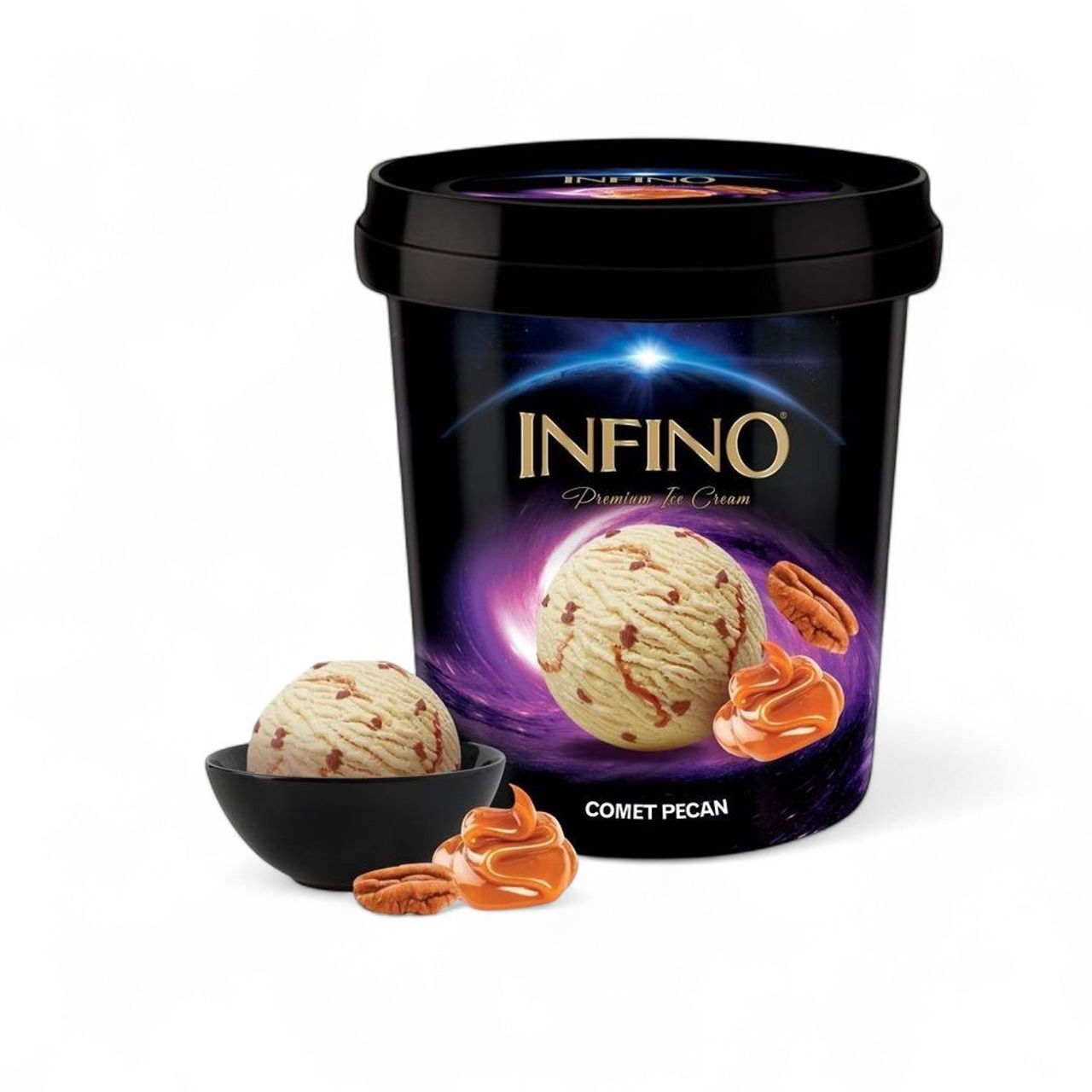 Infino Comet Pecan Ice Cream Tub