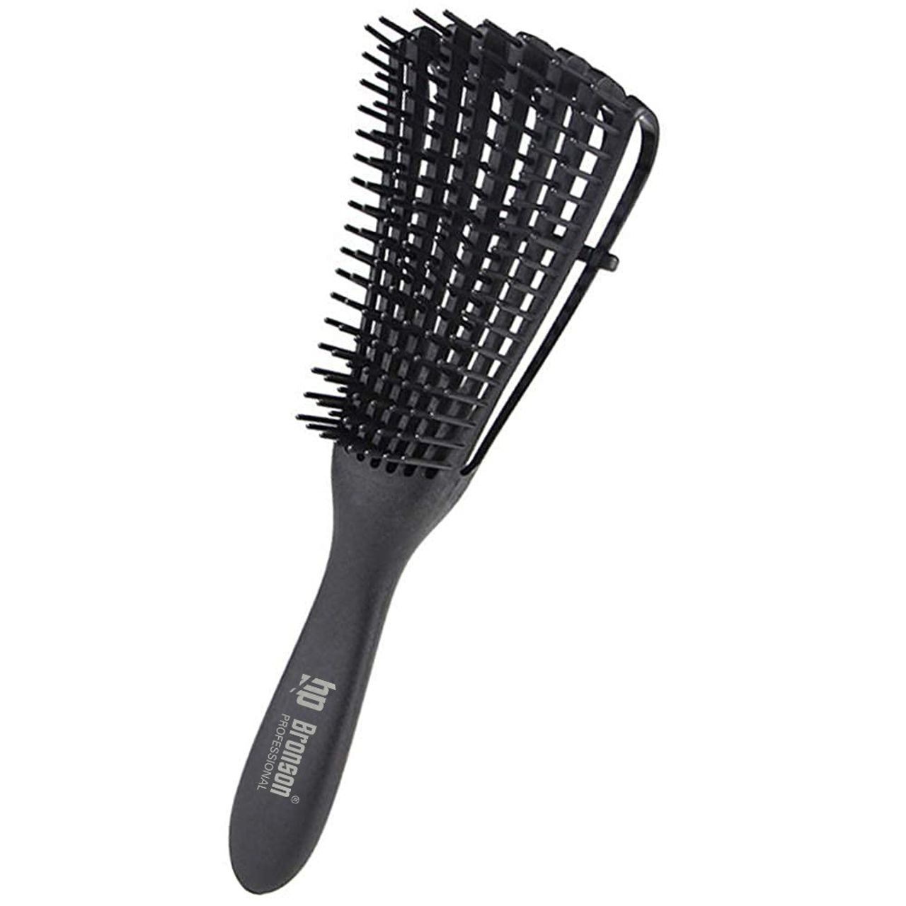 Bronson Professional Wet And Dry Hair Detangler Hair Brush With Spacing Clip - Color May Vary