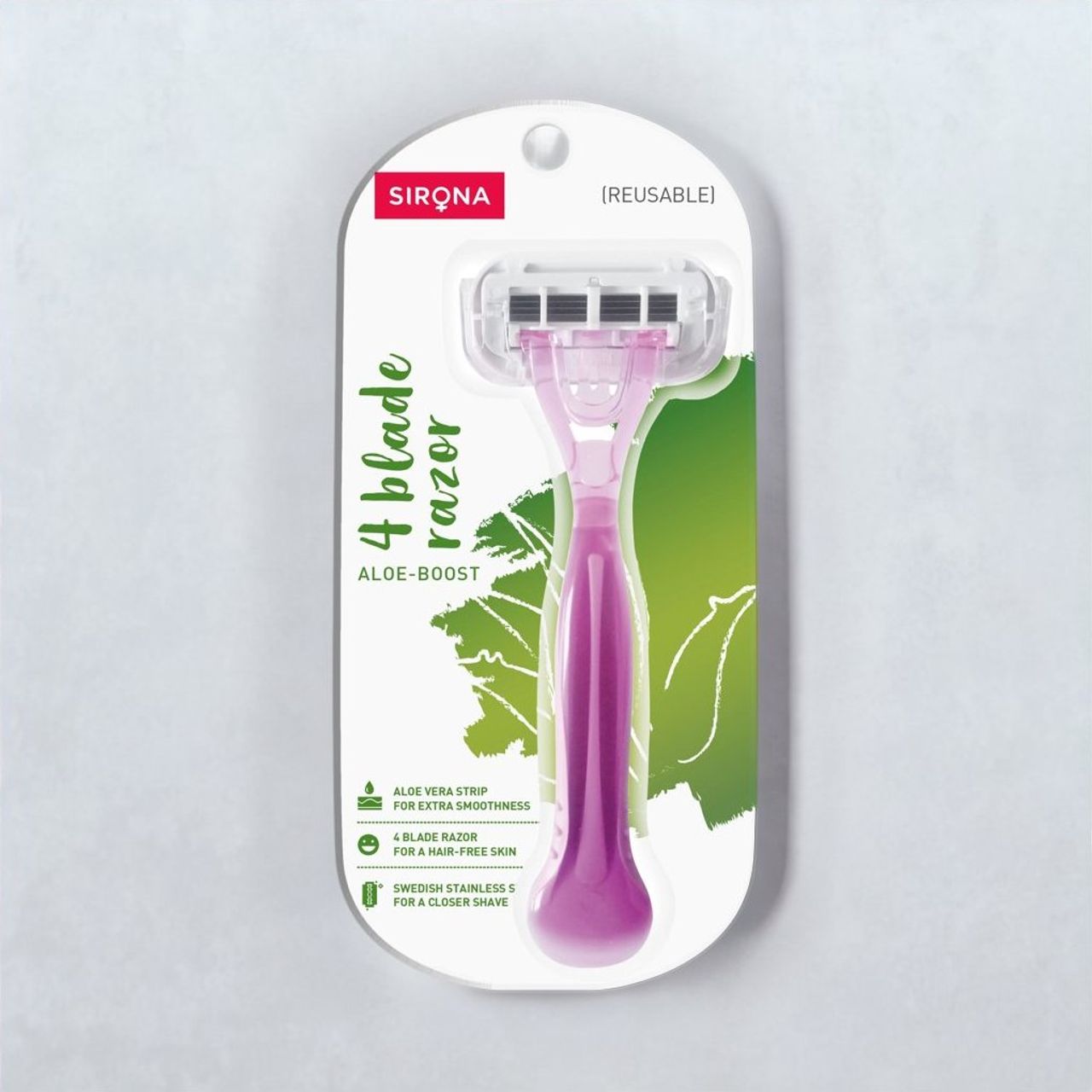 Sirona Reusable Hair Removal Razor for Women With Aloe Boost Razor
