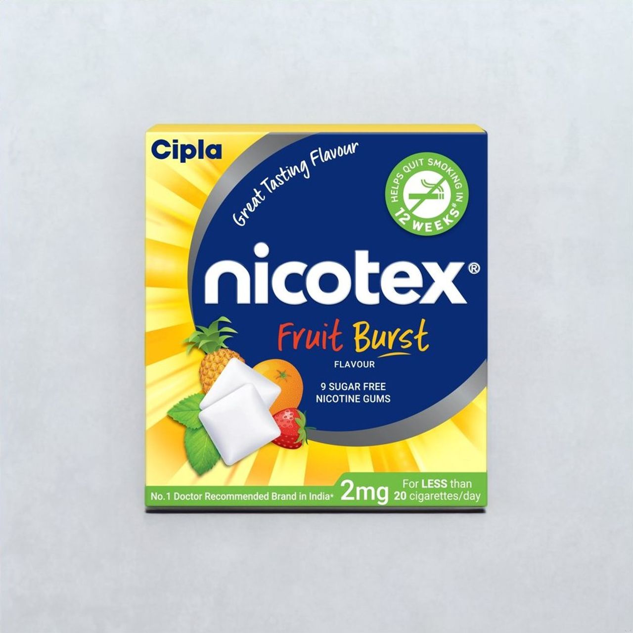Cipla Nicotex Gum Fruit Burst