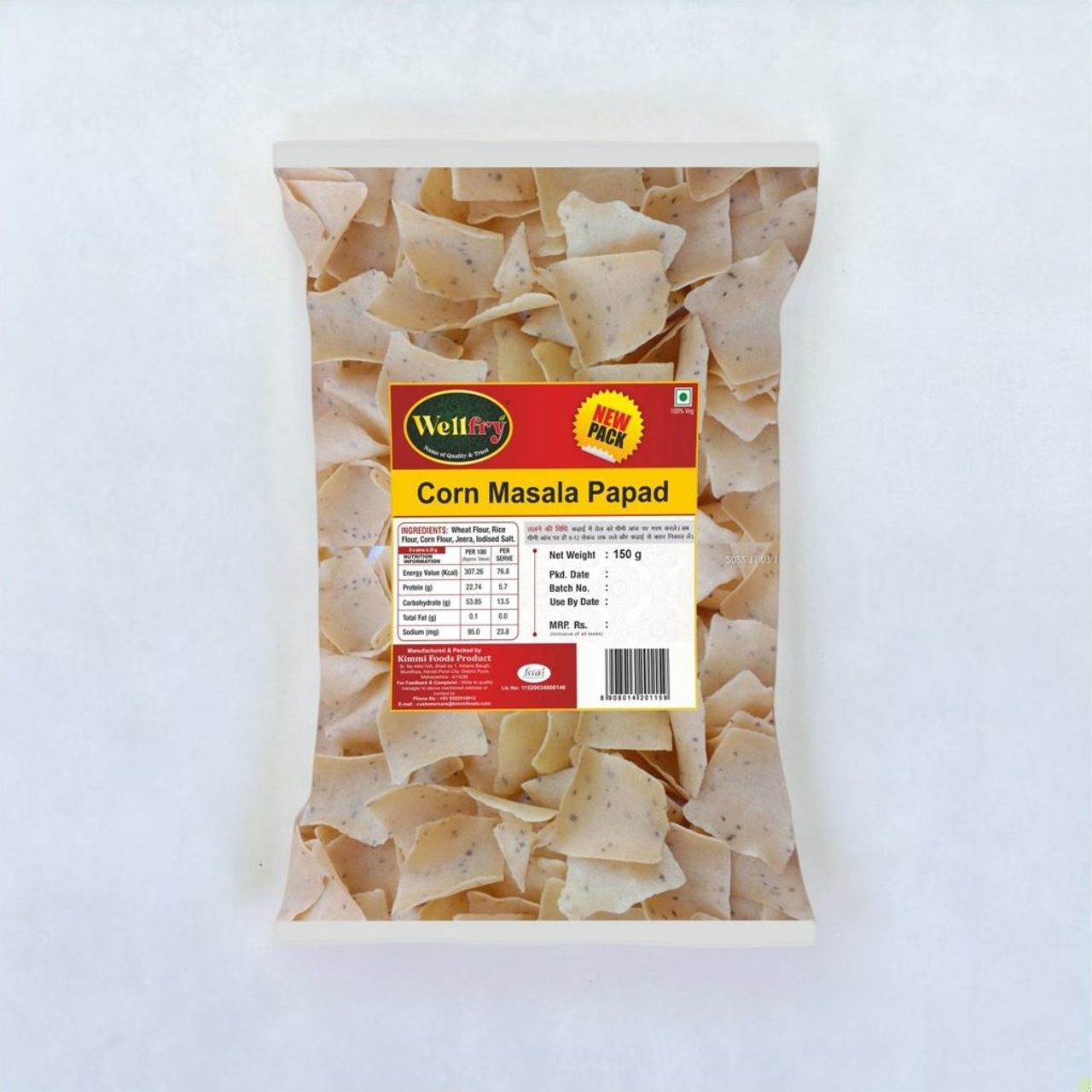 Wellfry Corn Millet Papad