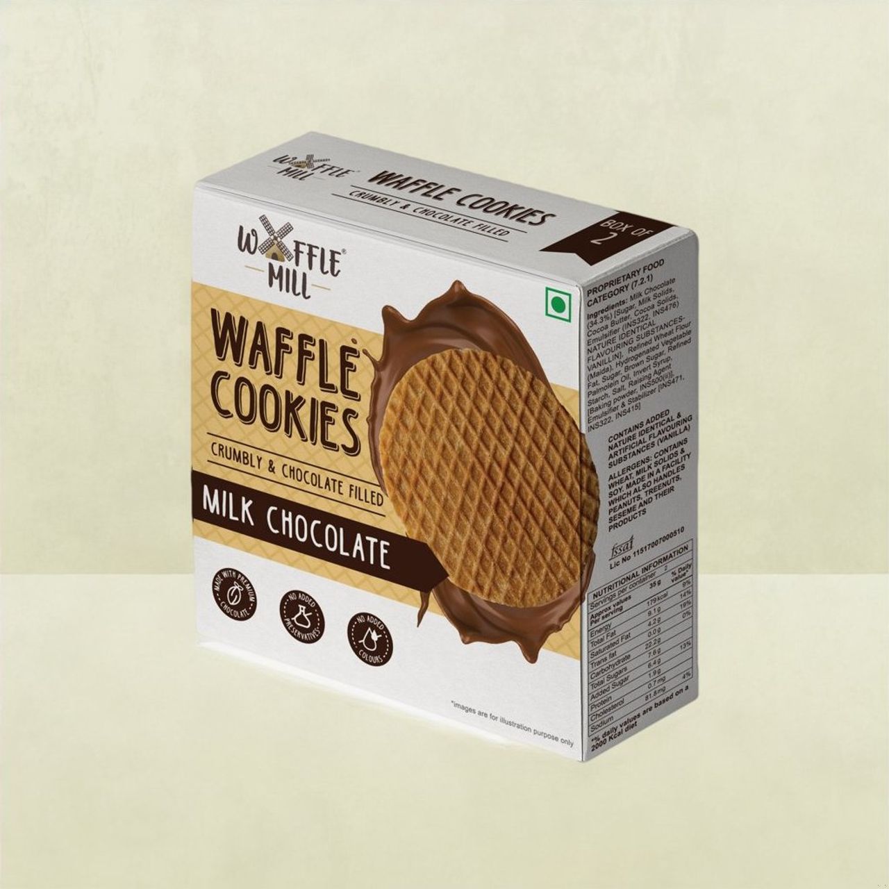 Waffle Mill Cookies - Milk Chocolate (Box Of 2)