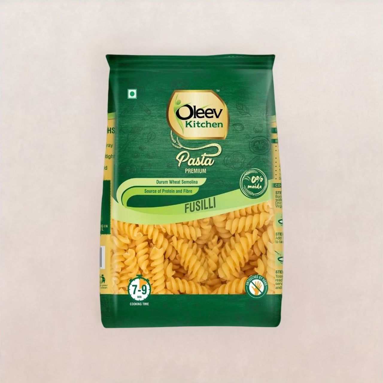 Oleev Kitchen Premium Fusilli Pasta No Maida Source Of Protein And Fibre
