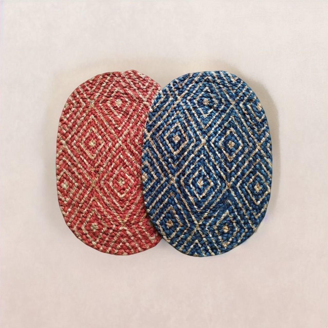 Elegant Weavers Jute Mat | Pack of 2 - Assorted Colors