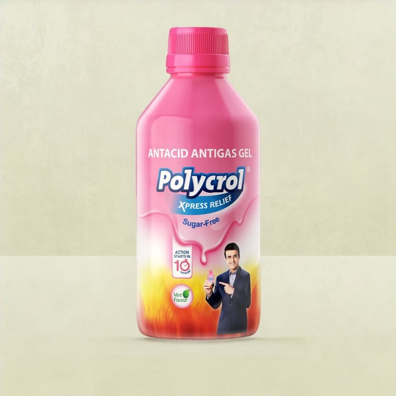 Polycrol Xpress Relief Antacid Antigas Gel Sugar Free Mint