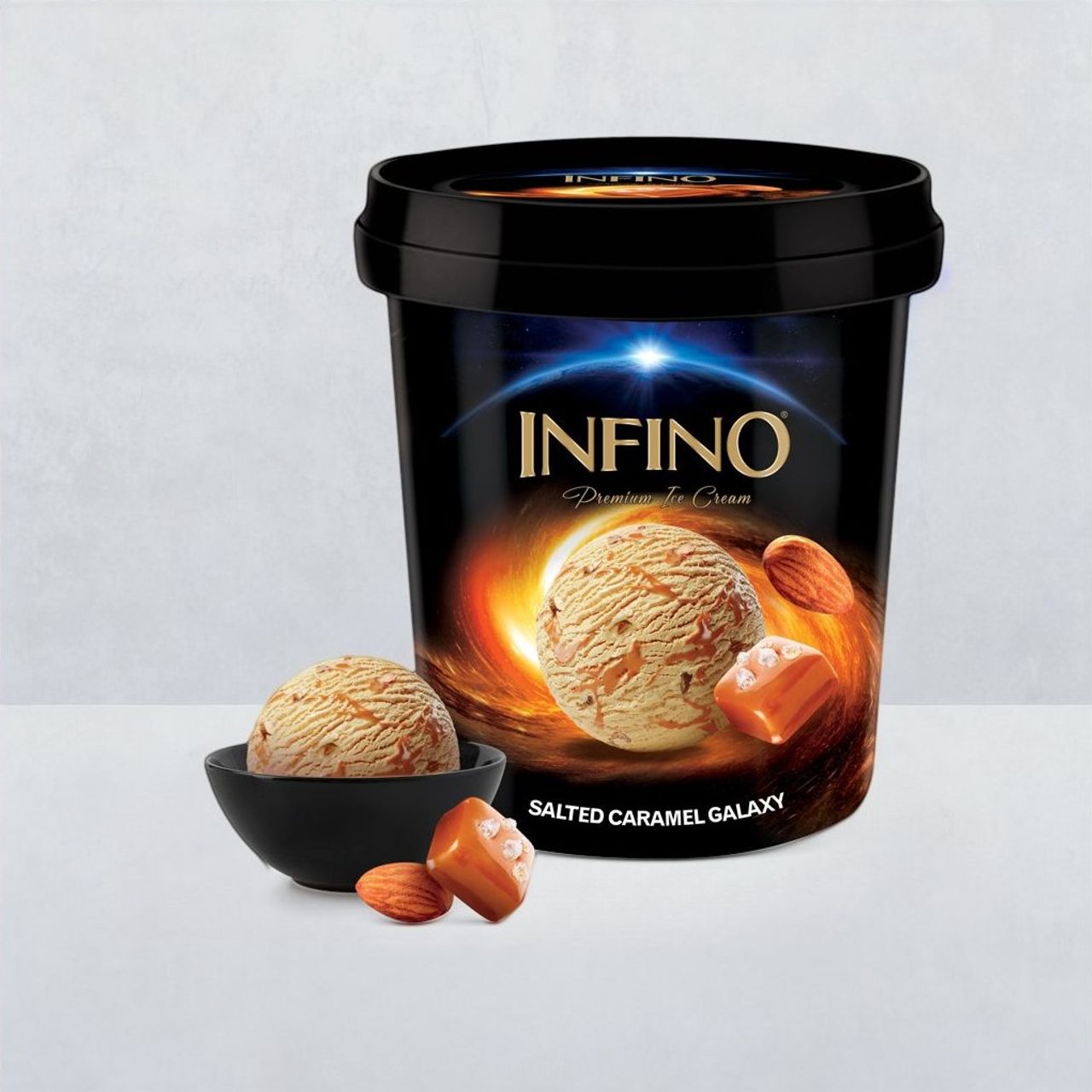 Infino Salted Caramel Galaxy Ice Cream Tub