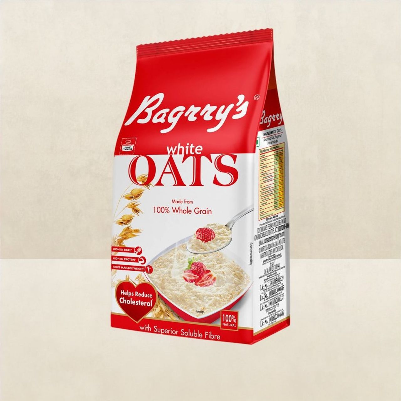 Bagrry's White Oats (Made From 100% Whole Grain)