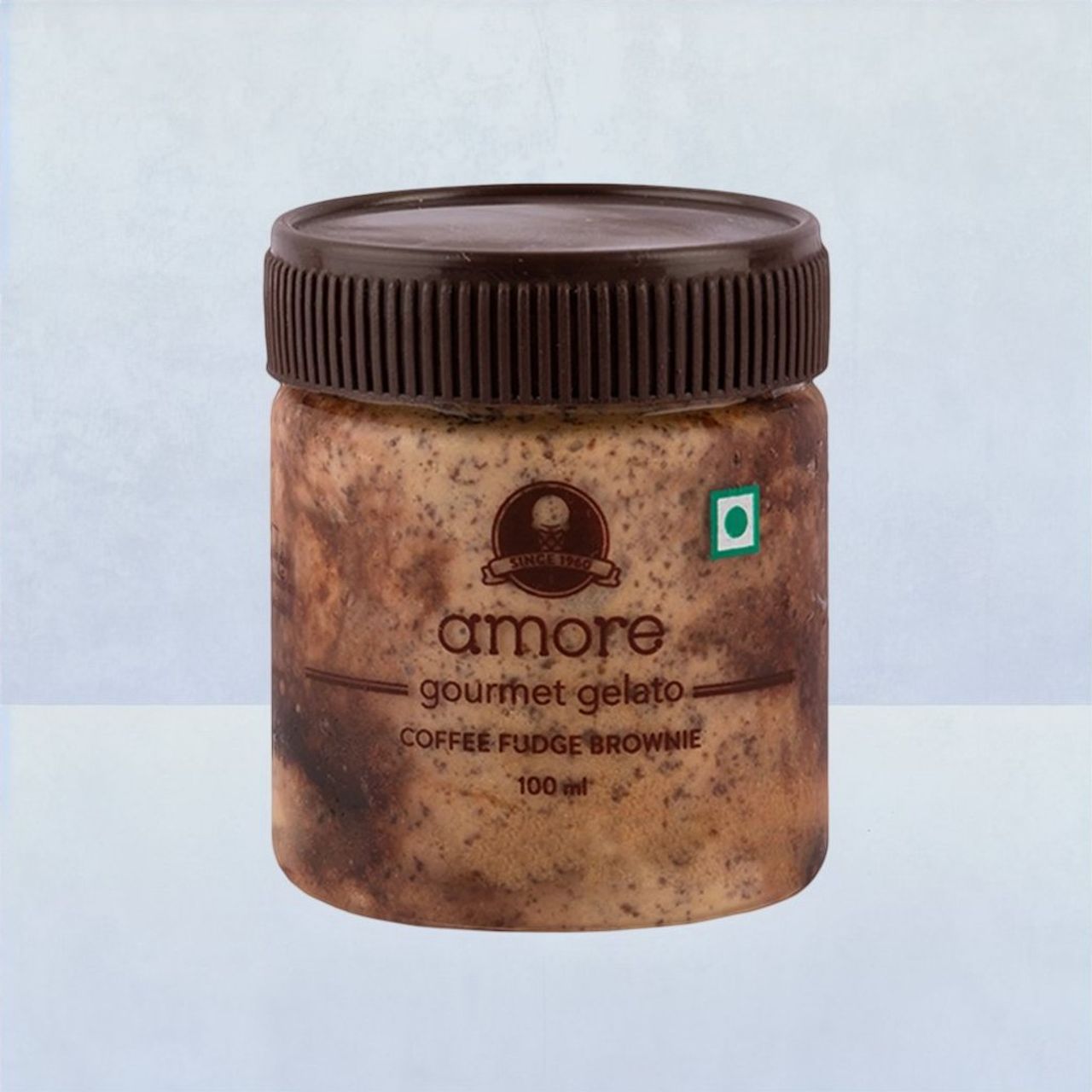 Amore Gelato Coffee Fudge Brownie Ice Cream Cup