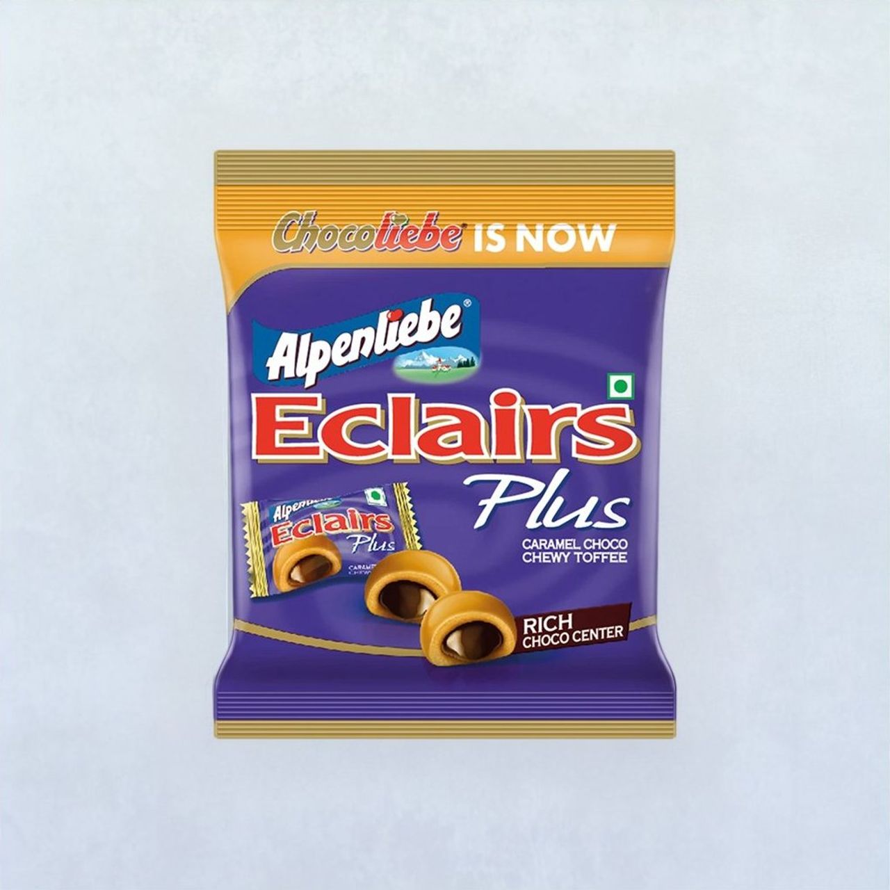 Alpenliebe Eclairs Plus - Rich Choco Center Caramel Chewy Toffee
