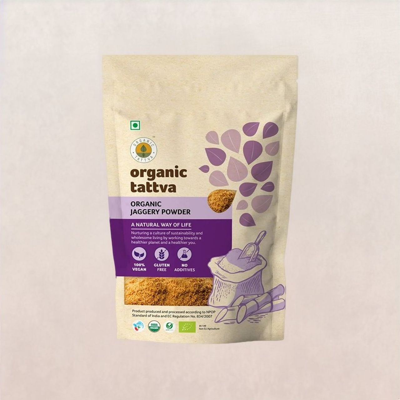 Organic Tattva Jaggery Powder Pouch