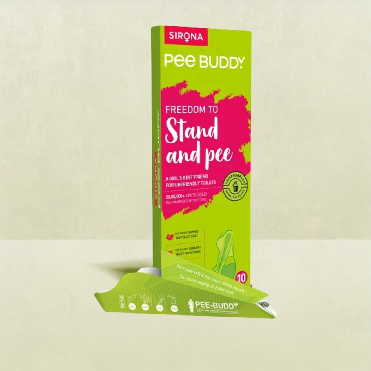 Sirona PeeBuddy Disposable Portable Female Urination Device for Women