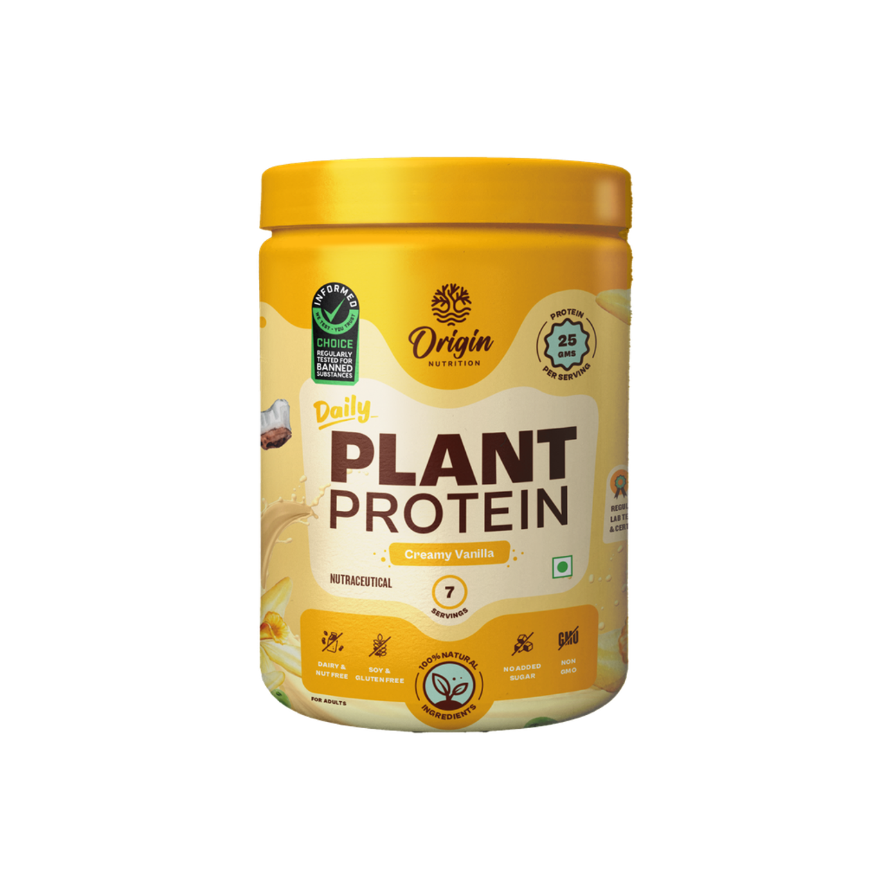 Origin Nutrition Daily Plant Protein Vanilla Flavour- 7 Servings