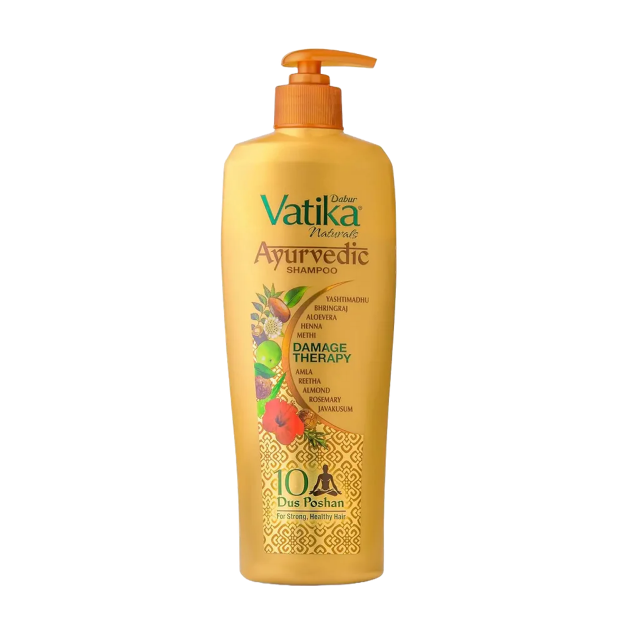 Dabur Vatika Naturals Ayurvedic Shampoo with 2X Damage Protection