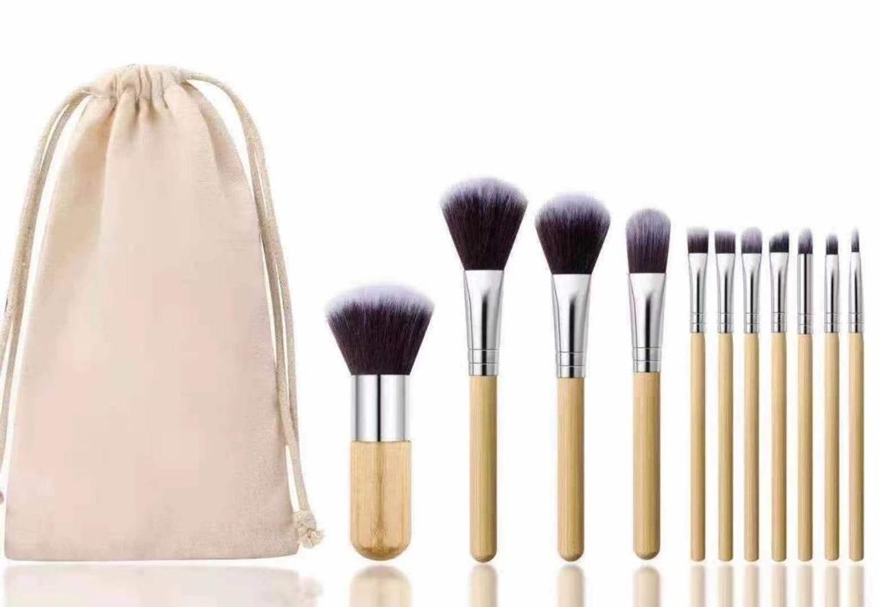 Bronson Professional Soft Bristles Makeup Brush Set With Pouch