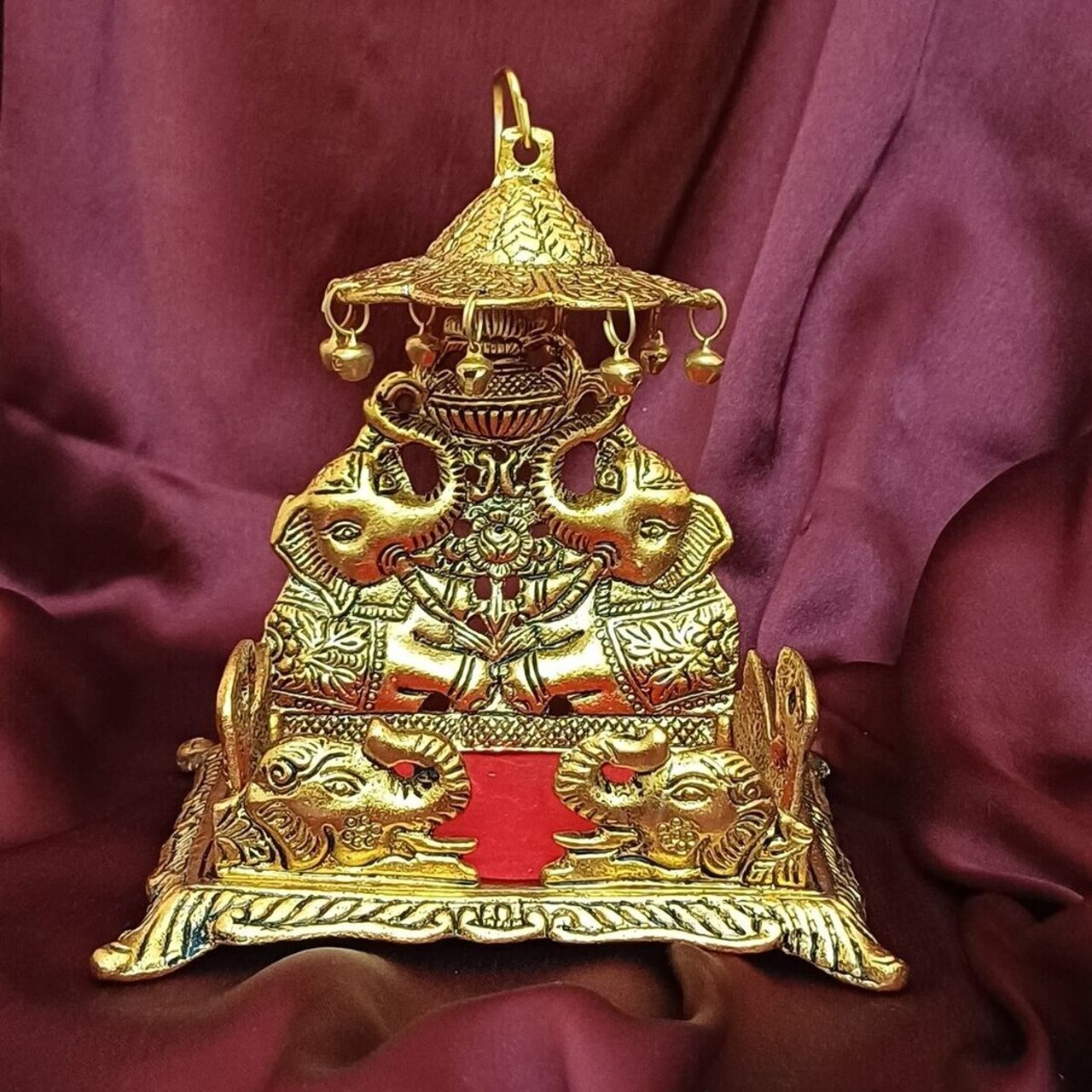 Gullak God Hathi Sihasan - 18 x 15 x 12 cm