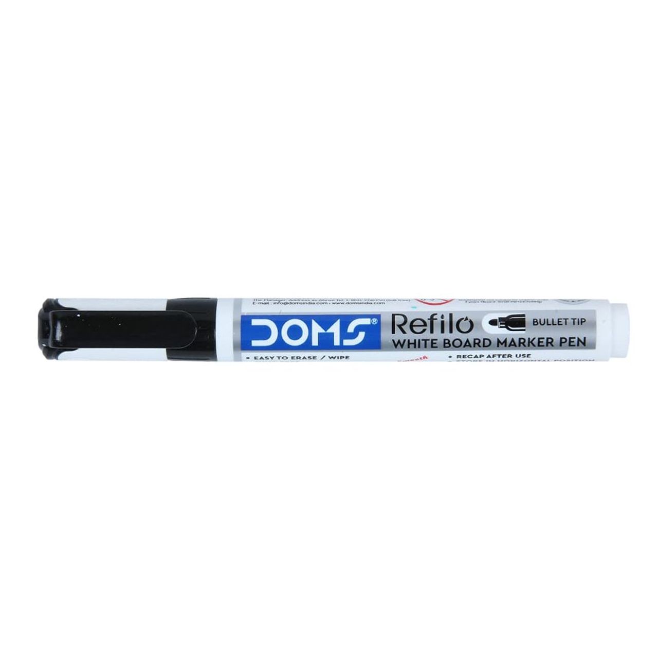 Doms Refilo Whiteboard Marker Pen Black