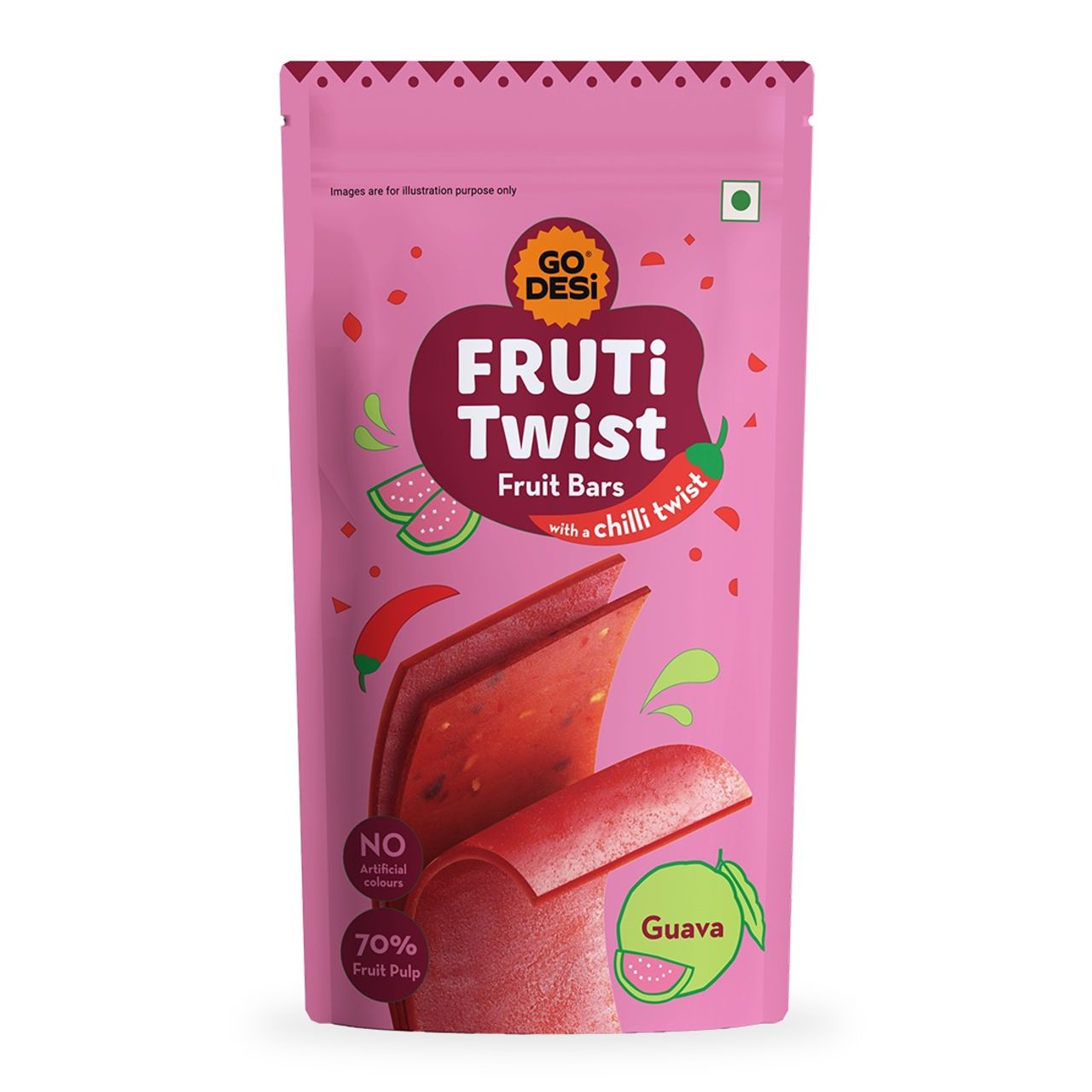 GO Desi Guava Fruti Twist Fruit Bar