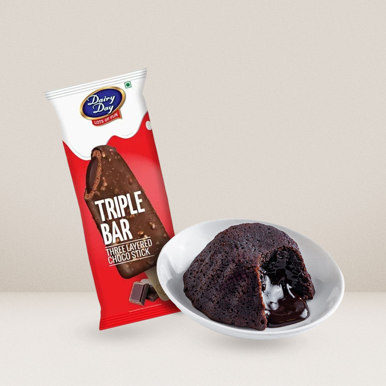 Dairy Day New Triple Bar Stick & Choco Lava Cake Combo