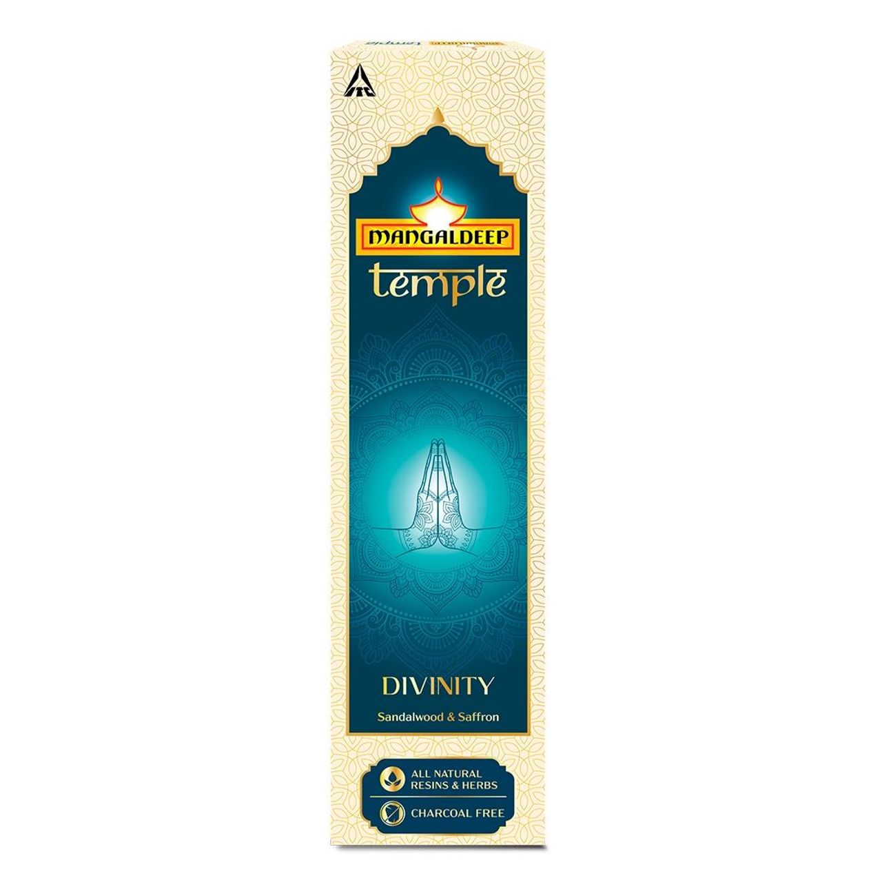 Mangaldeep Temple Divinity Sandalwood & Saffron Infused Fragrances - Hand Rolled Premum Incense