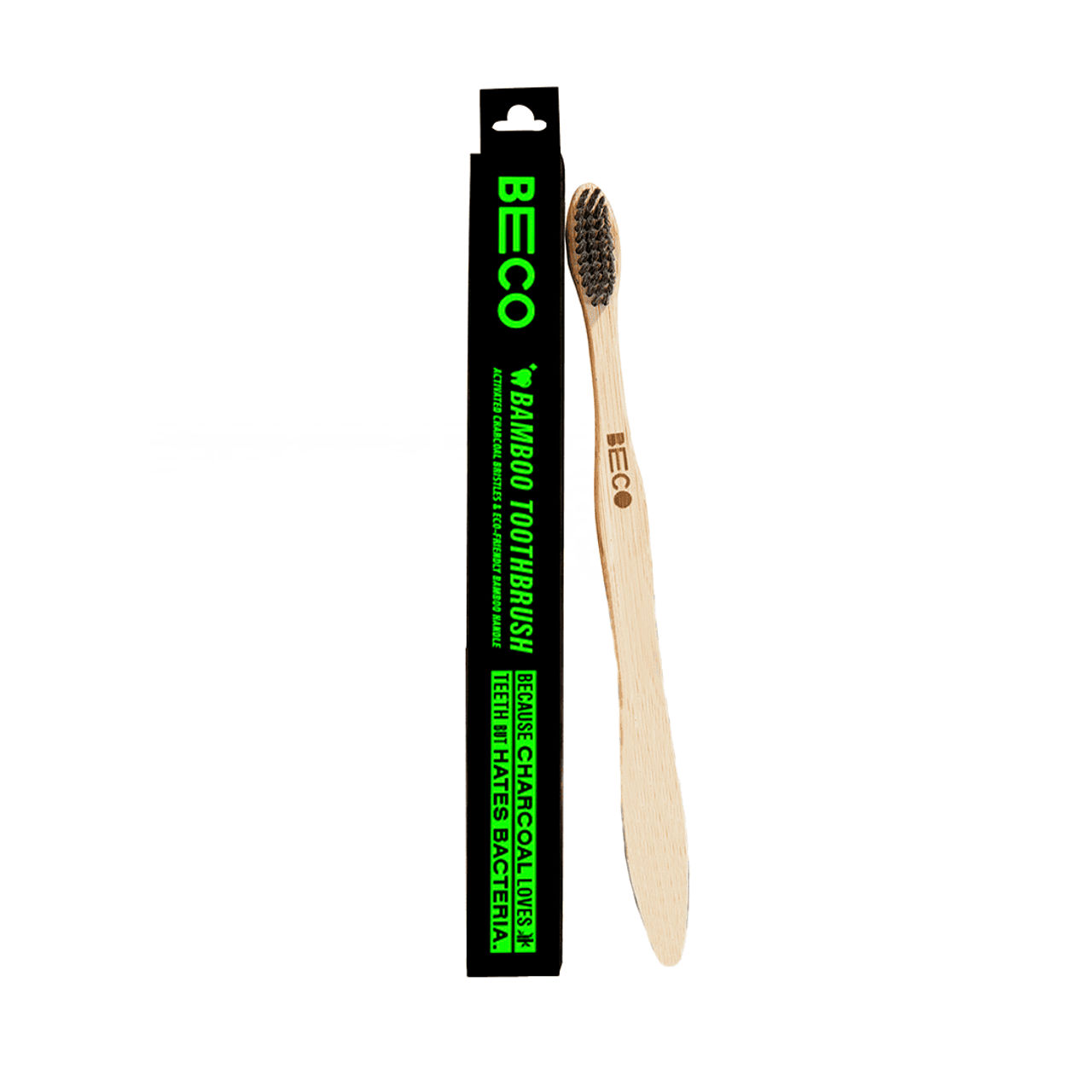 Beco Bamboo Toothbrush with Charcoal Activated Soft Bristles