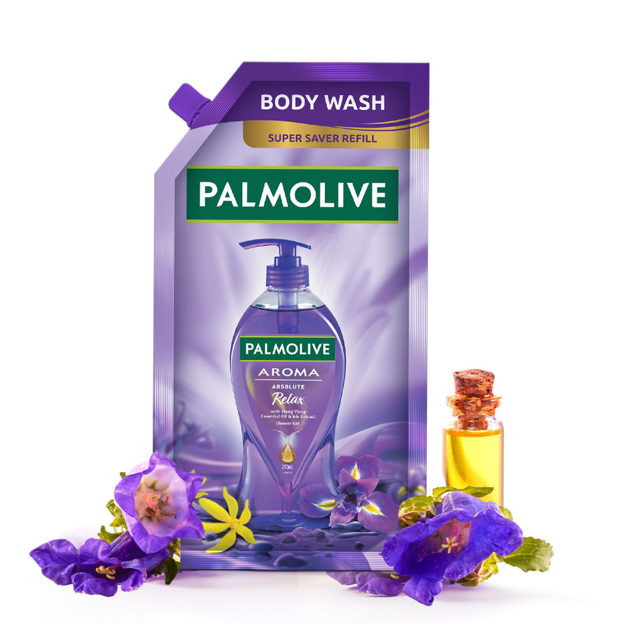 Palmolive Iris & Ylang Ylang Essential Oil Aroma Absolute Relax Body Wash Refill Pack