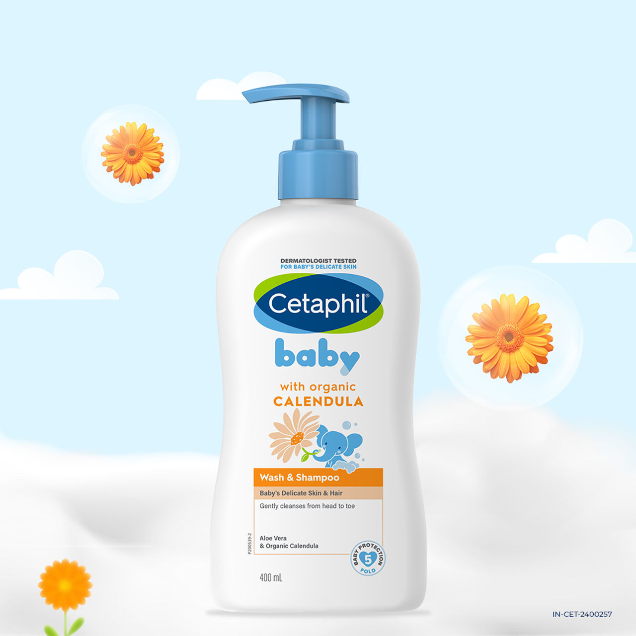 Cetaphil Baby Wash & Shampoo With Organic Calendula For Kids