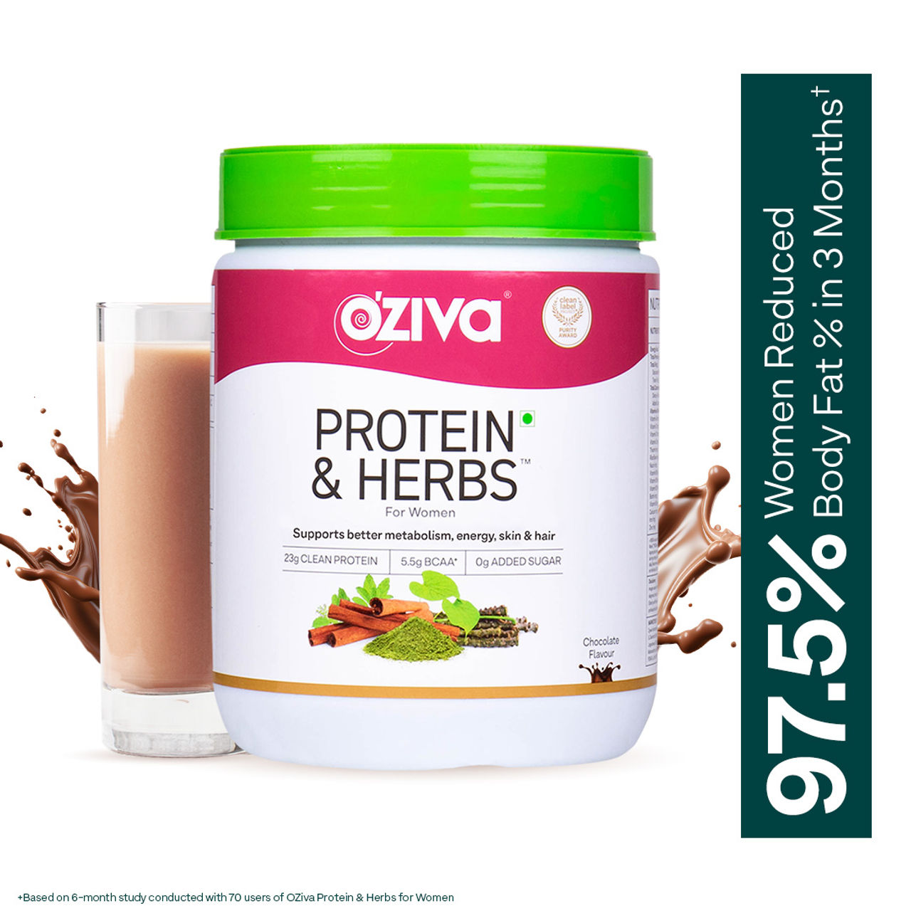 Oziva Protein & Herbs For Women - Chocolate Flavour
