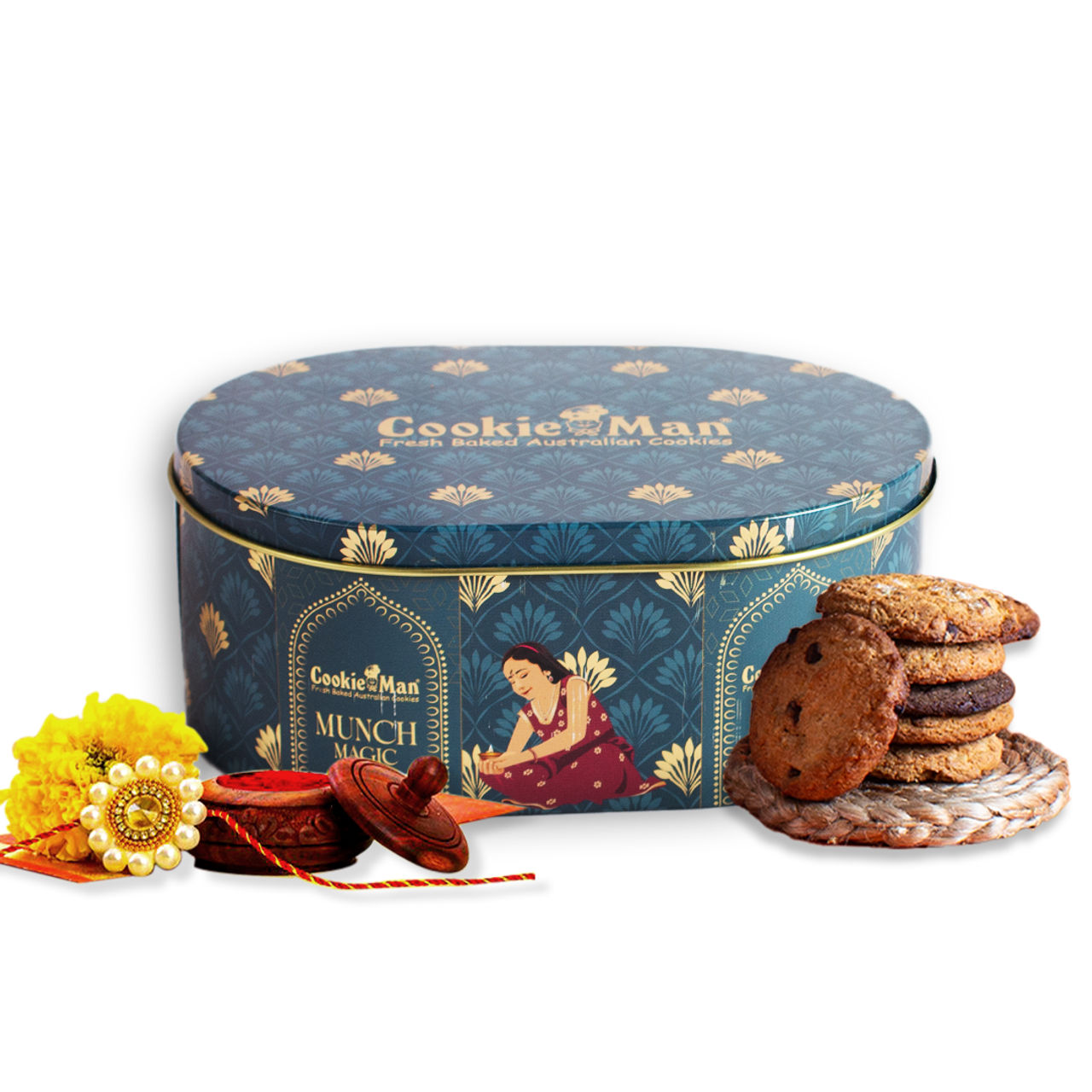 CookieMan Raksha Bandhan Assorted Cookies Gift Tin