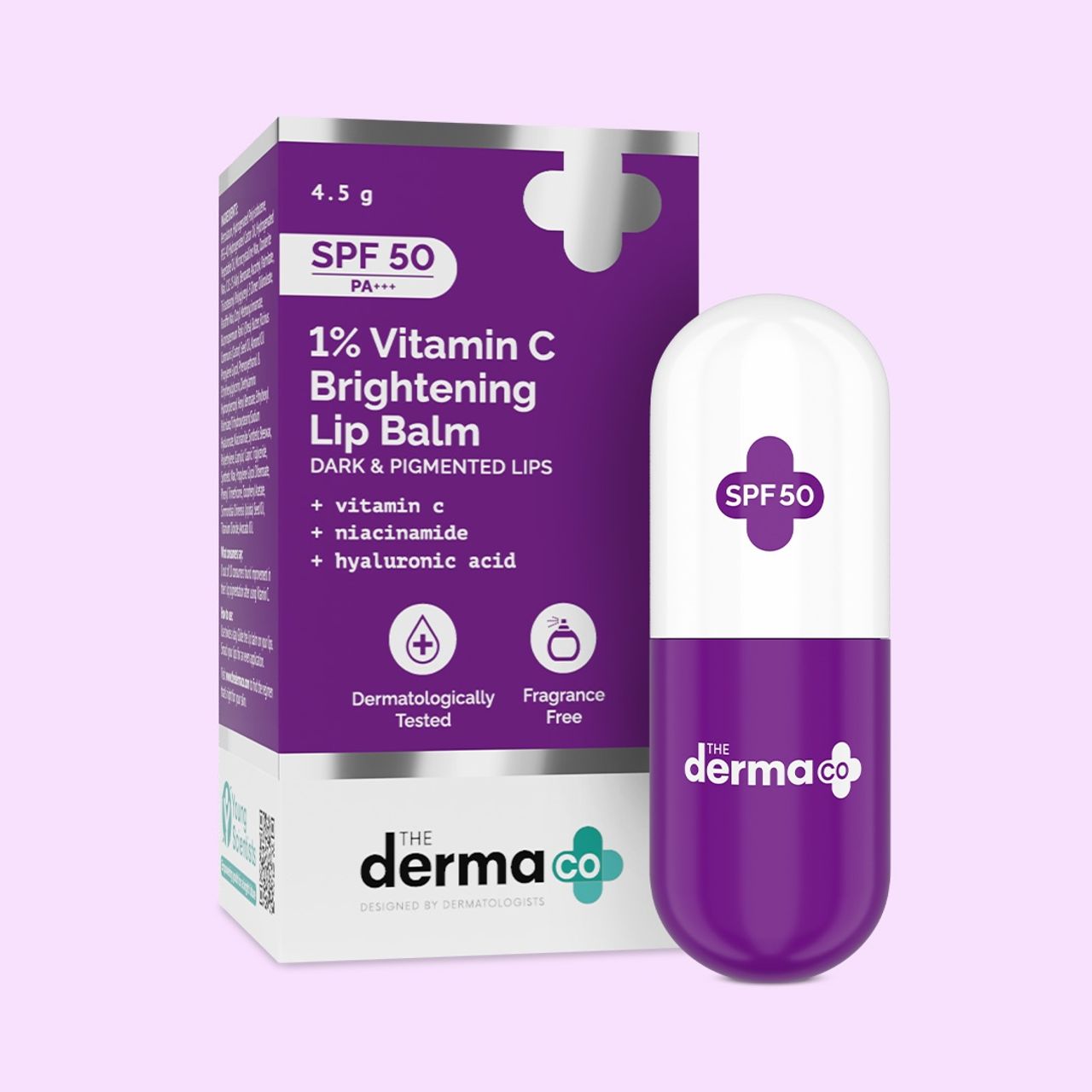 The Derma Co 1% Vitamin C Brightening Lip Balm SPF 50 PA+++