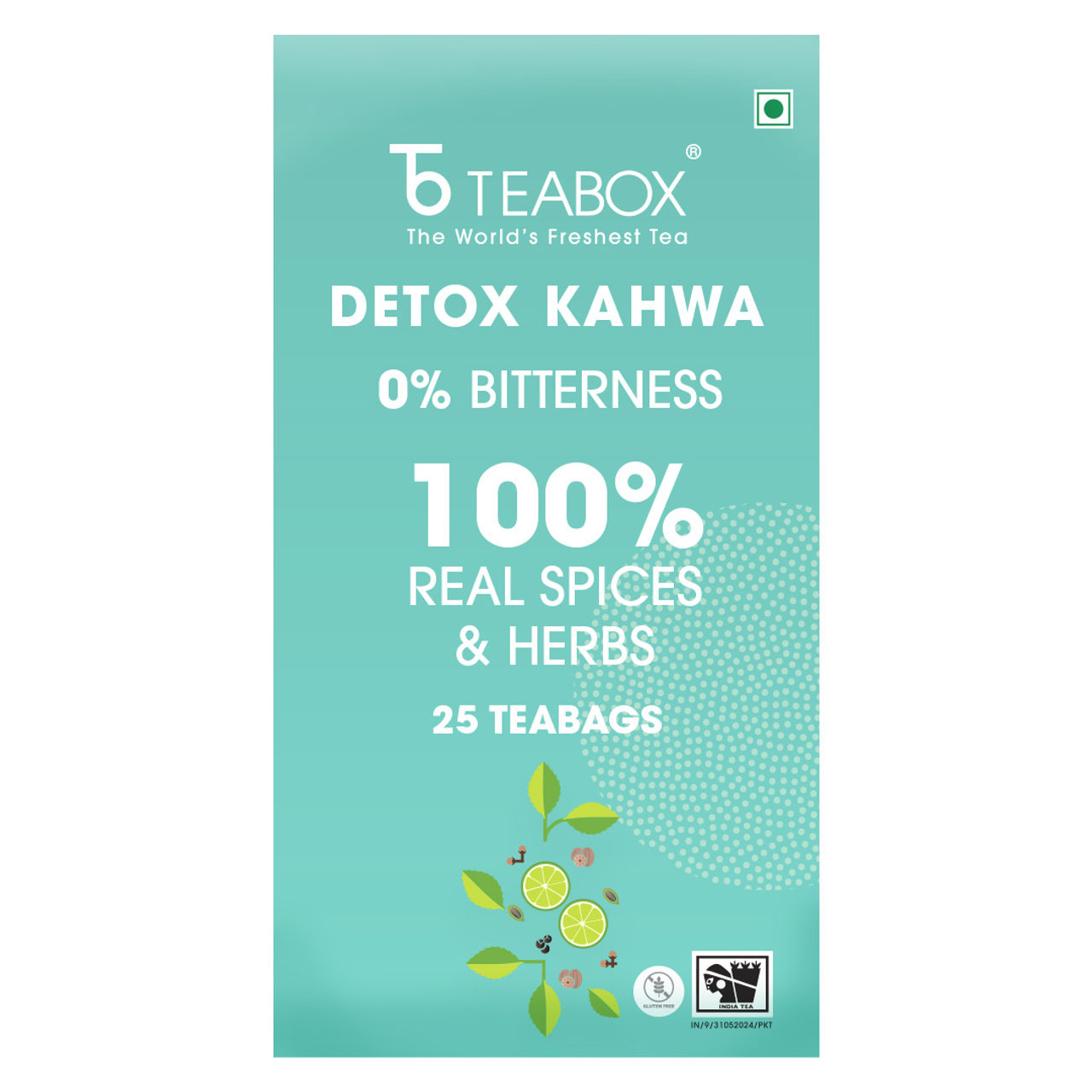 Teabox Detox Kahwa Darjeeling Green Tea Bags