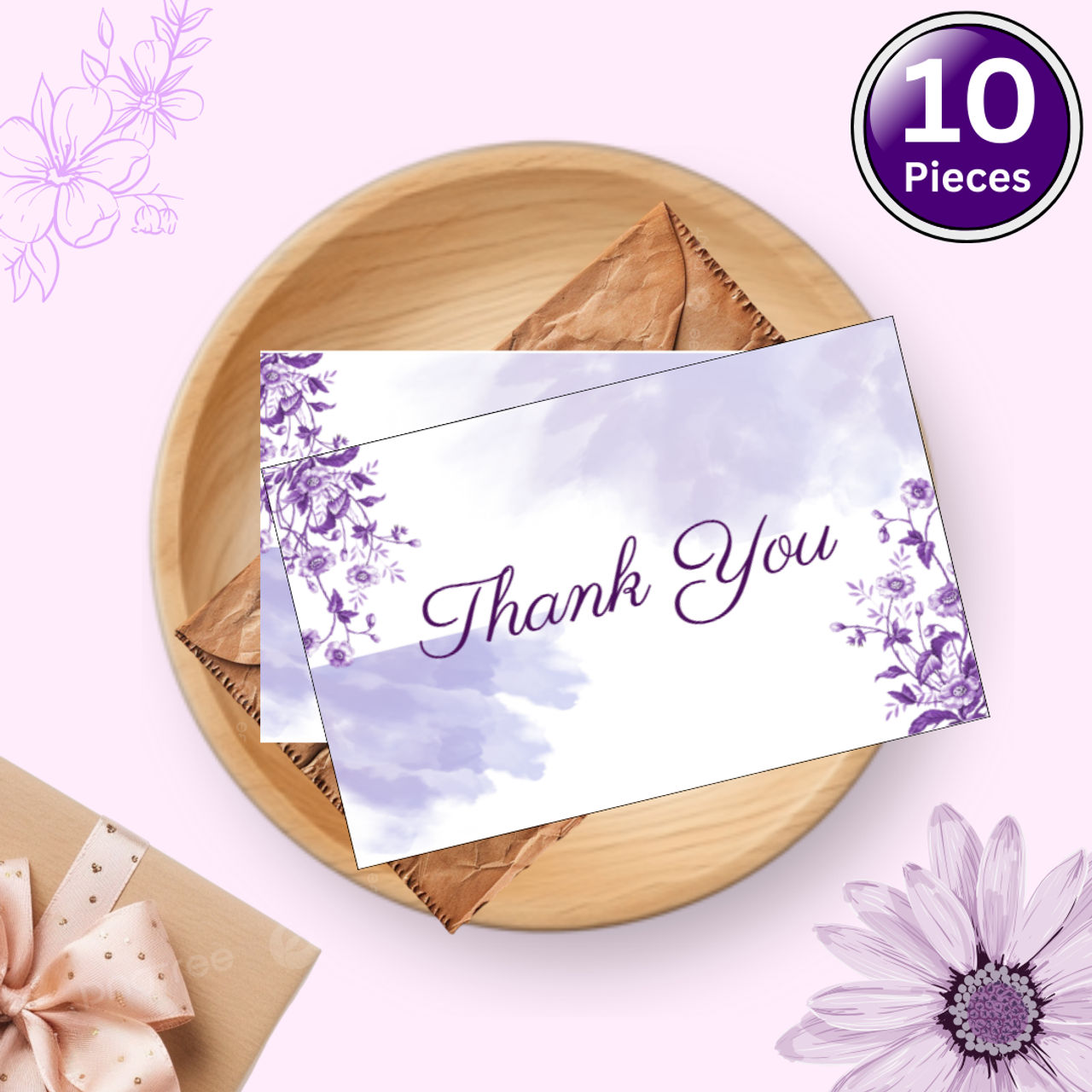 Let's Vybe Thank You Card - Pack Of 10