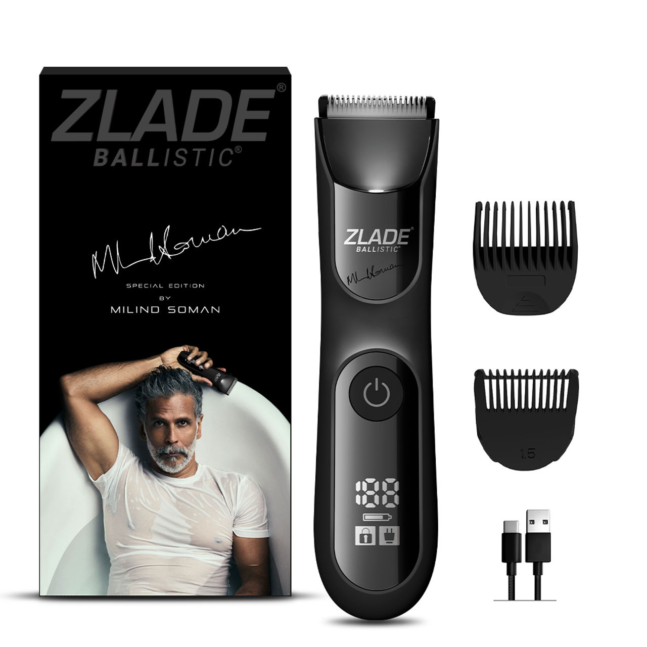 Zlade Ballistic Pro Signature Series | Milind Soman | Limited Edition Full-body Trimmer for Men