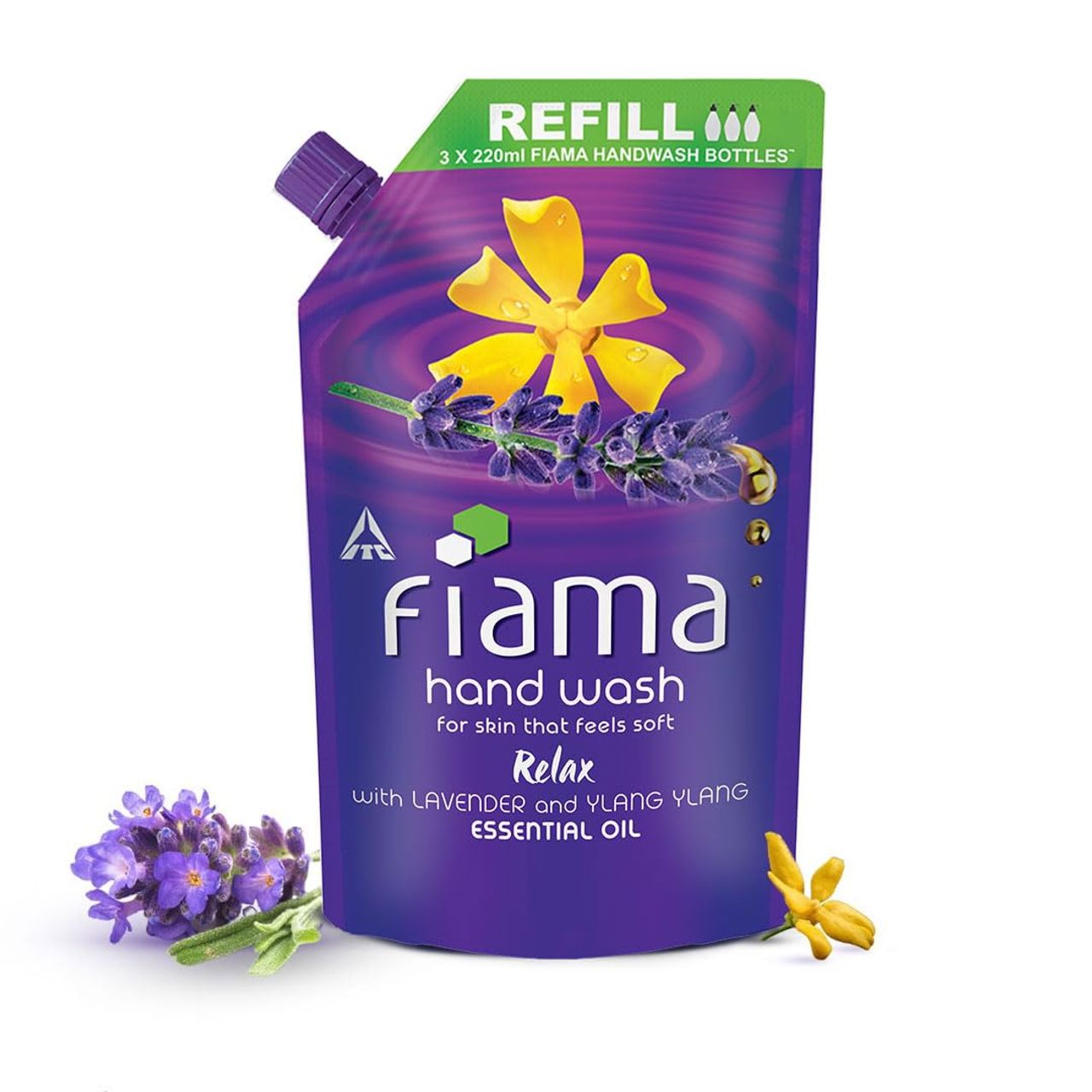 Fiama Relax Hand Wash, Lavender Oil & Ylang Extracts Handwash-Refill Pack- Pouch