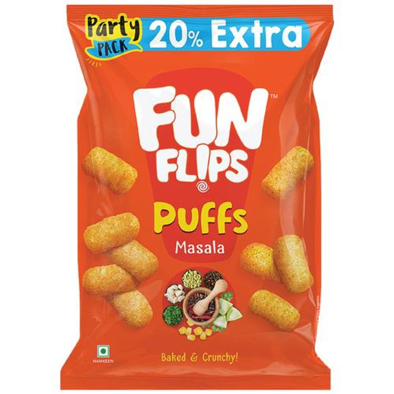 Fun Flips Puffs Masala Healthy Baked Snacks