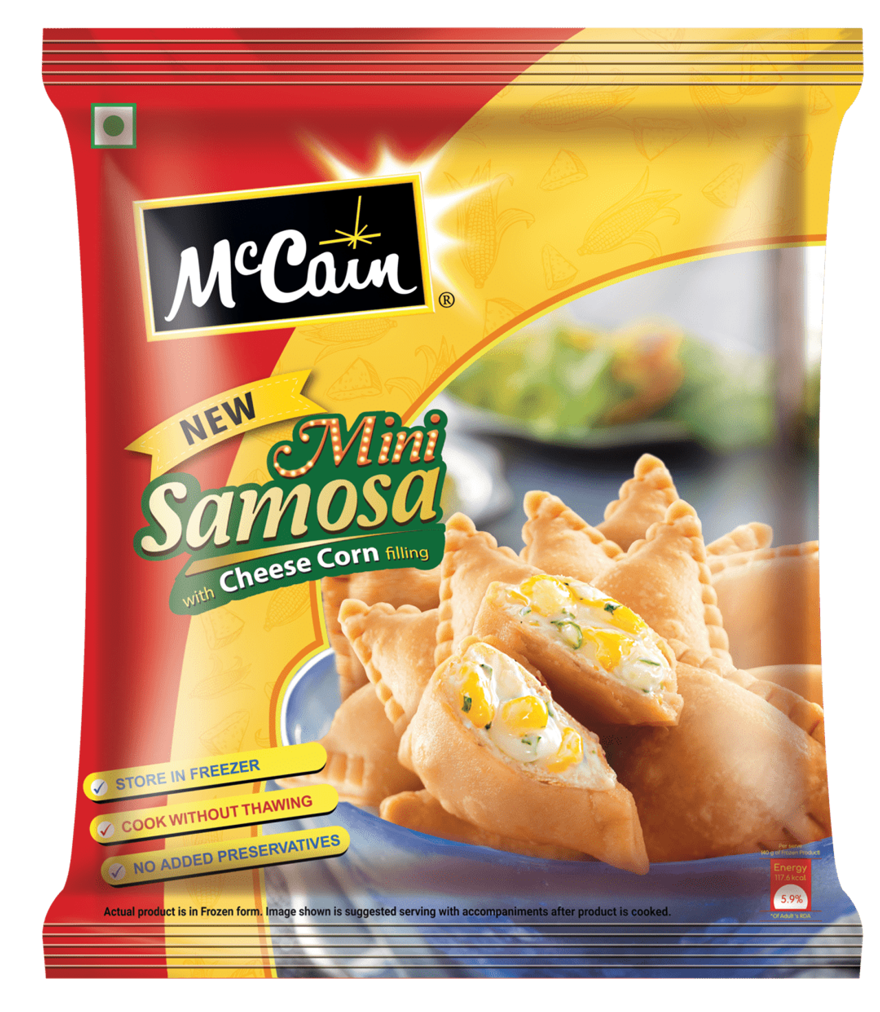 McCain New Mini Samosa With Cheese Corn Style Filling